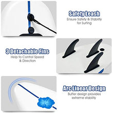 Load image into Gallery viewer, GYMAX Surfboard, 6FT Stand Up Paddle Board with Removable Fins &amp; Safety Leash, Lightweight Non-Slip Paddle Board for Teenagers, Adult, Beginners (Daisy)
