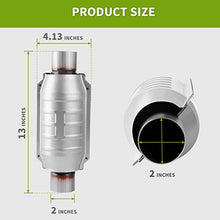 Load image into Gallery viewer, AUTOSAVER88 ATCC0016 2" Inlet/Outlet Universal Catalytic Converter with O2 Port and Heat Shield (EPA Compliant)
