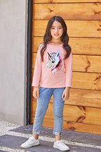 Load image into Gallery viewer, Arshiner Girls Spring Clothes Pink Long Sleeve Cotton Unicorn Sequin Shirts Tops for Kids
