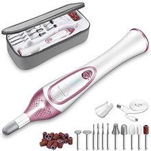 Load image into Gallery viewer, ISTON 36-piece Professional Manicure &amp; Pedicure Kit, Cordless Nail Drill Machine, 20000RPM,11Pcs Bits, 4 Speed, Electric Nail File Set, Nails Care Kits, Manicure Pedicure Tools, Storage Case
