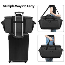 Load image into Gallery viewer, CURMIO Sewing and Embroidery Machine Carrying Case, Universal Tote Bag with Removable Cushion Pad Compatible with Brother SE600, SE630, PE535 Embroidery Machine and Accessories, Black, Bag Only
