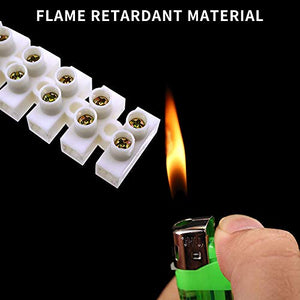 DGQ 10 PCS Terminal Block White Dual Row 12 Position Screw Terminal Connector Electric Barrier Block 10 Amp 380V Terminal Strip