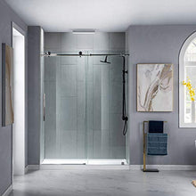 Load image into Gallery viewer, WOODBRIDGE MBSDC6076-C Frameless Sliding Glass Shower Door | 56"-60"W x 76"H | Chrome Finish
