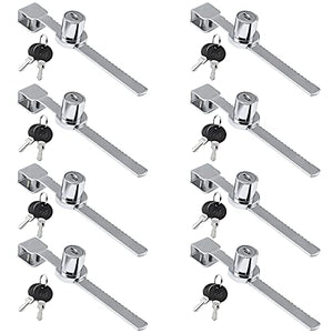 Sliding Glass Door Ratchet Lock Showcase Lock Glass Display Case Lock 8 Pack Keyed Alike