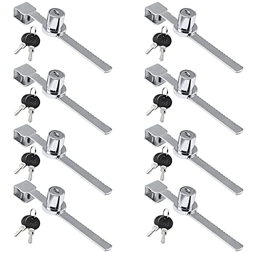 Sliding Glass Door Ratchet Lock Showcase Lock Glass Display Case Lock 8 Pack Keyed Alike