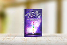 Load image into Gallery viewer, Law of Attraction Daily Planner - Deluxe Day Calendar and Gratitude Journal to Increase Productivity, Happiness &amp; Time Management - Non Dated, A5 Purple Hardcover + Bonus Stickers
