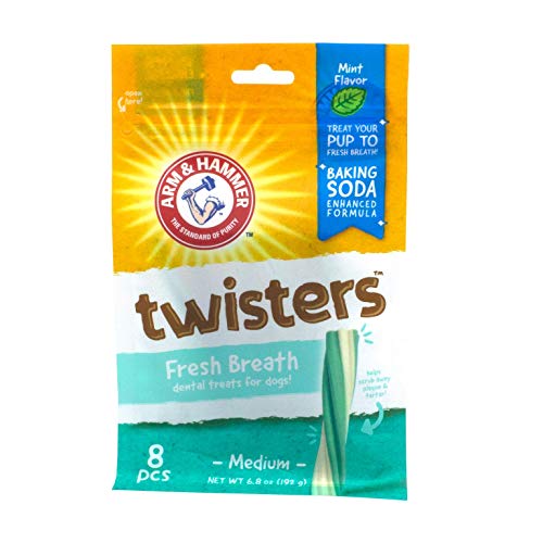 Arm & Hammer Twisters Dental Treats for Dogs | Dental Chews Fight Bad Breath, Plaque & Tartar without Brushing | Available in Multiple Flavors and Sizes
