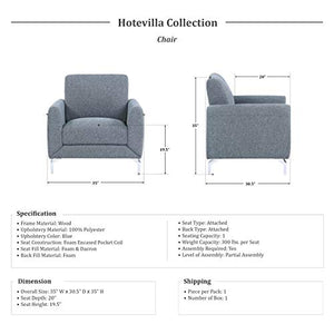 Lexicon Hotevilla 3-Piece Sofa Set, Blue