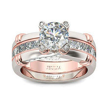 Load image into Gallery viewer, JEULIA Diamond Band Rings for Women cz Sterling Silver Interchangeable Ring Sets Wedding Engagement Anniversary Promise Ring Bridal Sets
