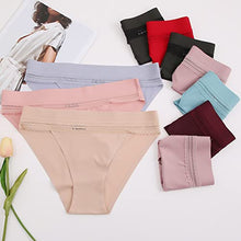 Load image into Gallery viewer, 10 Pack Seamless Underwear for Women Lace Bikini Panties High Cut Stretch Invisible No Show Sexy Cheeky Hipster
