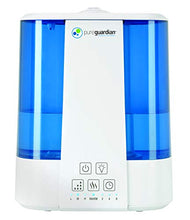 Load image into Gallery viewer, PureGuardian H5225WCA Ultrasonic Warm &amp; Cool Mist Humidifier, 100 Hrs. Run Time, 2 Gal. Tank, 560 Sq. Ft. Coverage, Quiet, Filter Free, Essential Oil Tray, White/Blue
