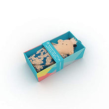 Load image into Gallery viewer, Manhattan Toy Embroidered Plush Goat Baby Rattle + Soft Cotton Burp Cloth, 16 x 16 Inches
