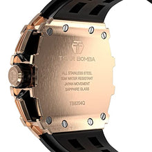 Load image into Gallery viewer, TSAR BOMBA Mens Watches Luxury Tonneau Watches for Men Waterproof 50M Analog Replica Watch Chronograph Calendar Date Men’s Dress Business Work Watch Diver Large Square Face Wristwatch
