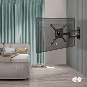 USX MOUNT Full Motion Swivel Articulating Tilt TV Wall Mount Bracket for 26-55" LED, OLED and 4K TVs, TV Mount Fit for 32, 40, 50 TV with VESA Up to 400x400mm-Weight Capacity Up to 60lbs