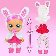 Load image into Gallery viewer, Cry Babies Dressy Coney - 12" Baby Doll | Pink Dress, Bunny Themed White Fluffy Jacket
