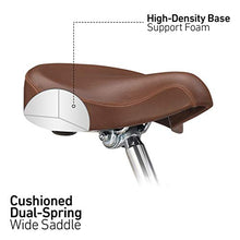 Load image into Gallery viewer, sixthreezero EVRYjourney Women's 7-Speed Step-Through Hybrid Cruiser Bicycle, 26" Wheels with 17.5" Frame, Cream with Brown Seat and Grips, Model:630034
