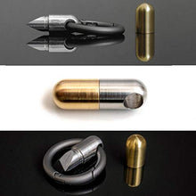 Load image into Gallery viewer, Tiny Cutting Tool Portable Capsule Cutter with Keychain Ring Sharp Tool EDC Gadgets for Unpacking Cartons Stripping Stickers Splitting Pills Opening Cans
