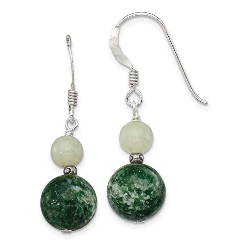 925 Sterling Silver Green Moss Agate/Quartz Drop Dangle Chandelier Earrings Fine Jewelry For Women Gifts For Her