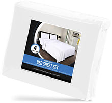 Load image into Gallery viewer, Utopia Bedding Bed Sheet Set - 4 Piece Full Bedding - Soft Brushed Microfiber Fabric - Shrinkage &amp; Fade Resistant - Easy Care (Full, White)
