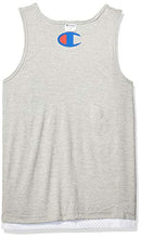 Load image into Gallery viewer, Champion Men's Reversible Mesh Tank, White/Oxford Grey 549922, Medium

