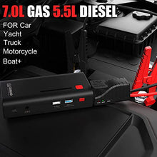 Load image into Gallery viewer, GOOLOO Jump Starter 1200A Peak Car Starter 12V SuperSafe Lithium Jump Box, Battery Booster Pack, Portable Power Bank Charger, and Jumper Cables for Up to 7.0L Gas or 5.5L Diesel Engine
