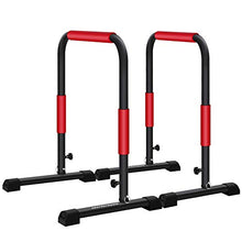Load image into Gallery viewer, Sportsroyals Dip Station Dip Bar Parallel Bars for Home Workout with 400 LBS Loading Capacity
