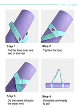 Load image into Gallery viewer, Tumaz Yoga Mat Strap, 2-in-1 Adjustable Sling - Mat Carrier &amp; Stretching Strap (15+ Colors, 2 Sizes Options) with Extra Thick, Durable and Comfy Delicate Texture [Mat NOT Included]
