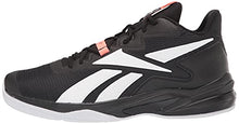 Load image into Gallery viewer, Reebok Men's More Buckets Sneaker, Black/White/Orange Flare, 9.5
