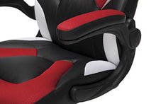 Load image into Gallery viewer, OFM ESS Collection Racing Style Bonded Leather Gaming Chair, in Red/White (ESS-3085-RED-WHT)
