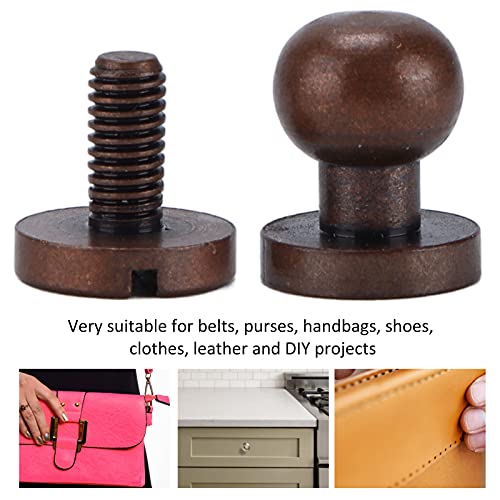 Load image into Gallery viewer, 20Pcs Round Head Rivets, Luggage Hardware Accessories Portable Good Toughness Round Head Stud Screws Nails for DIY Leather Crafts/Shoes/Bag//Clothe(8X7mm)