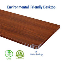 Load image into Gallery viewer, Flexispot Standing Desk, 48 x 24 Inches Height Adjustable Desk, Electric Sit Stand Desk Home Office Desks Whole-Piece Desk Board (Black Frame + 48 in Mahogany Top)
