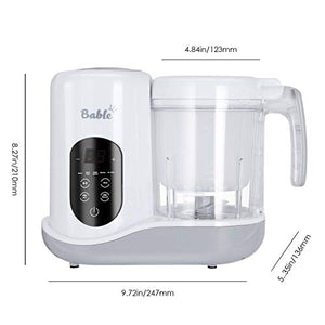 Bable 6 in 1 Baby Food Maker for Toddlers - Multifunctional Food Processor with Steam, Blend, Chop, Sterilize, Warm Milk, Warm Food, Touch Control Panel, Auto Shut-Off