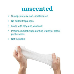 Amazon Elements Baby Wipes, Unscented, 720 Count, Flip-Top Packs