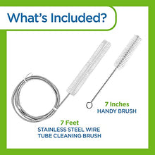 Load image into Gallery viewer, Care Touch CPAP Tube Cleaning Brush - Flexible Stainless (7 Feet) Plus Handy Brush (7 Inches) fits Standard 22mm Diameter Tubing
