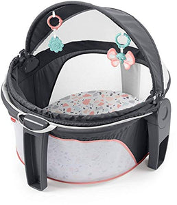 Fisher-Price On-The-Go Baby Dome - Pink Pacific Pebble, Portable Infant Play Space, Multicolored