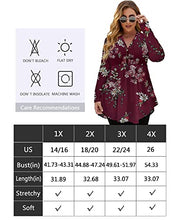 Load image into Gallery viewer, Button Henley Shirts Defjooy Plus Size Peplum Tops For Women Long Sleeve Tunics Teacher Royal Blue 2X
