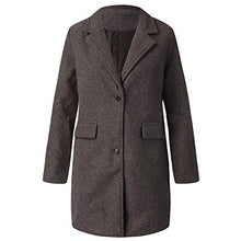 Load image into Gallery viewer, WYTong Women&#39;s Fashion Long Sleeve Cardigan Autumn And Winter Long-sleeved Woolen Casual Sweater Coat(Gray,L)
