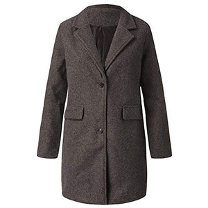 WYTong Women's Fashion Long Sleeve Cardigan Autumn And Winter Long-sleeved Woolen Casual Sweater Coat(Gray,L)
