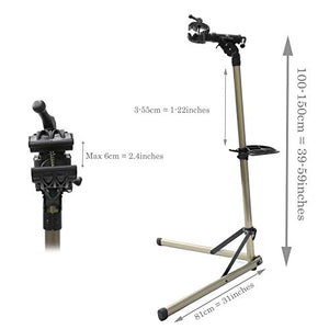 Bikehand Bike Repair Stand (Max 55 lbs) - Home Portable Bicycle Mechanics Workstand - for Mountain Bikes and Road Bikes Maintenance