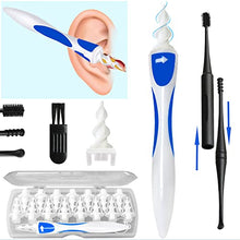 Load image into Gallery viewer, WAXIWAY Q-Grips Ear Wax Remover Kit | 3-in-1 Ear Cleaner + Silicone Ear Wax Removal Tool w/ 16 Replacement Ear Cleaner Spiral Tips | Reusable Q Grip Earwax Removal Kit Safe for Adults, Kids &amp; Toddlers
