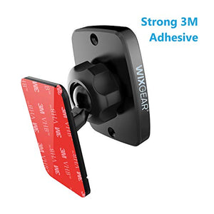 Magnetic Phone Car Mount, WixGear Universal Stick On Dashboard Magnetic Car Mount Holder, for Cell Phones and Mini Tablets with Fast Swift-snap Technology, (Newer Model)