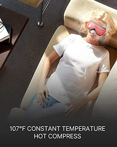 RENPHO Eye Massager with Heat and Vibration, Remote Control, Compression Bluetooth Music Temple Eye Massage Mask Rechargeable for Relax Eye Strain Dark Circles Eye Bags Dry Eyes Improve Sleep-White