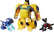 Load image into Gallery viewer, Playskool Heroes Transformers Rescue Bots Bumblebee Rescue Guard 10-Inch Converting Toy Robot Action Figure, Lights and Sounds, Toys for Kids Ages 3 and Up
