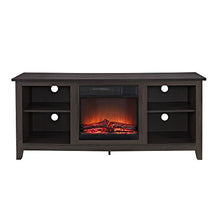 Load image into Gallery viewer, Walker Edison W58FP18ES Fireplace TV Stand , Espresso, 58&quot;
