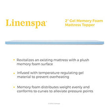 Load image into Gallery viewer, LINENSPA 2 Inch Gel Infused Memory Foam Mattress Topper, California King
