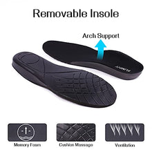 Load image into Gallery viewer, KUMNY Men's Breathable Walking Shoes Lightweight Athletic Running Tennis Mesh Sneakers Bule Orange Size 9.5
