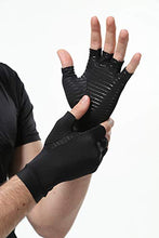 Load image into Gallery viewer, COPPER HEAL Arthritis Compression Gloves - Copper Glove for Rheumatoid Arthritis, Carpal Tunnel, RSI , Osteoarthritis &amp; Tendonitis - HALF Finger
