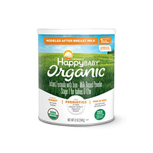 Load image into Gallery viewer, Happy Baby Organics Infant Formula, Milk Based Powder with Iron, Stage 1, 12 Ounce (Pack of 6) packaging may vary
