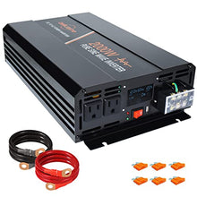Load image into Gallery viewer, aeliussine Power Inverter 2000W Pure Sine Wave Inverter 12v DC to AC 120v Peak 4000 Watt Converter with LCD Display USB Charge Port for Car RV Boat Solar Power System.
