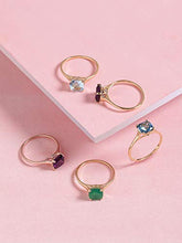 Load image into Gallery viewer, YoTreasure 1.64 Ct. Purple African Amethyst Solid 10K Yellow Gold Solitaire Ring
